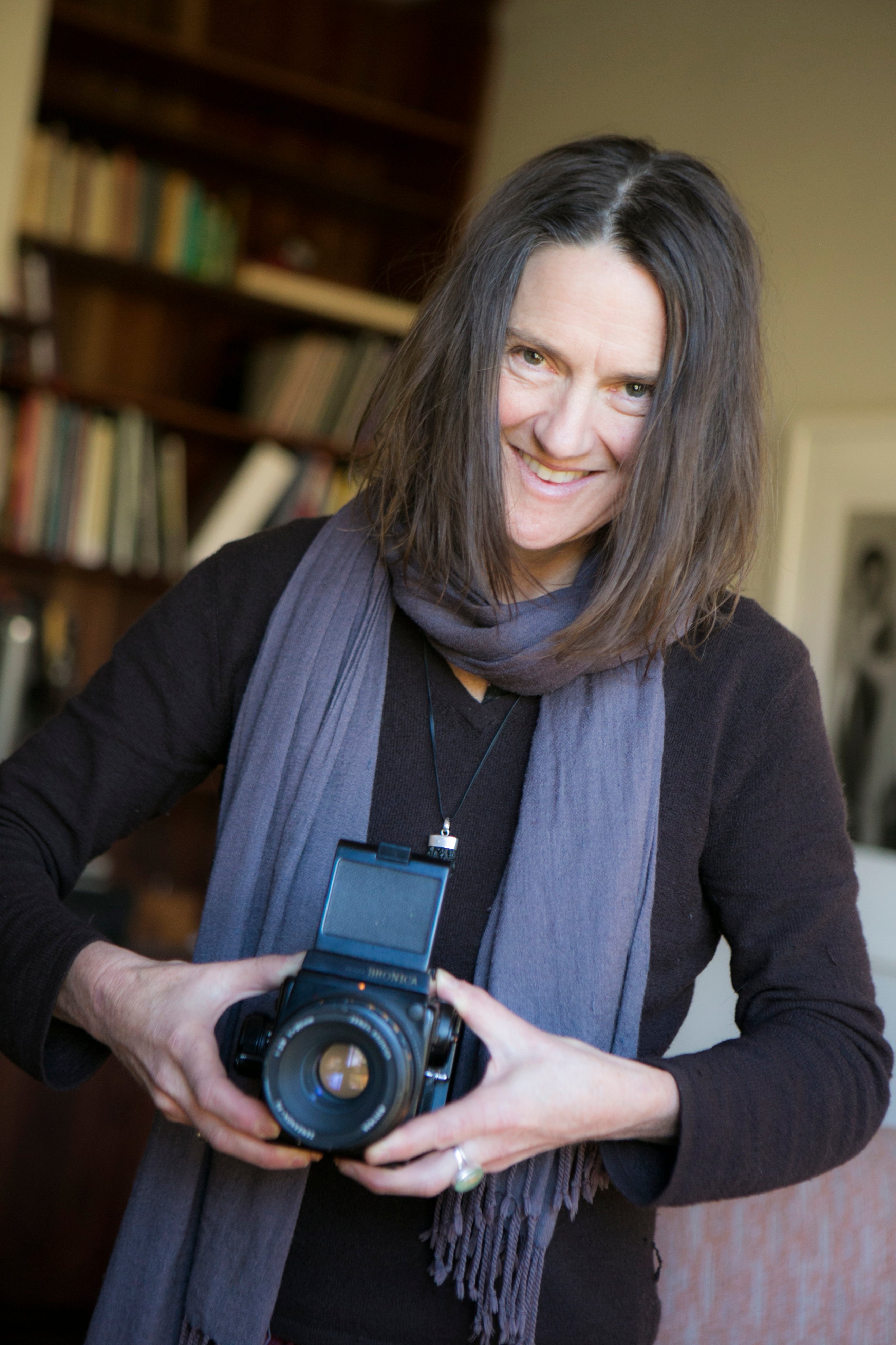 Photograph of Kate Baker with Bronica